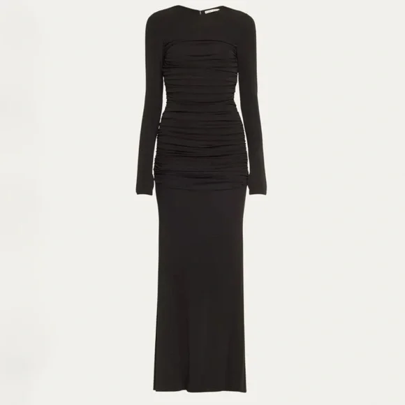 Alice + Olivia | Dresses | New Alice Olivia Katherina Longsleeve Ruched Jersey Maxi Dress Size 8 Black | Poshmark Alice + Olivia | Dresses | New Alice Olivia Katherina Longsleeve Ruched Jersey Maxi Dress Size 8 Black | Poshmark